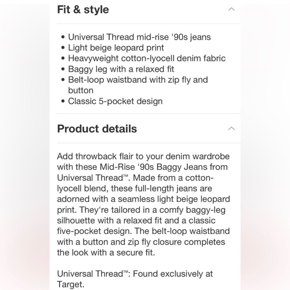 Universal Thread Grey Leopard Print mid rise 90s … - image 7